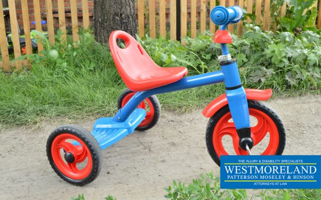 Child injured after falling off bike