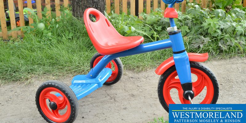 Child injured after falling off bike